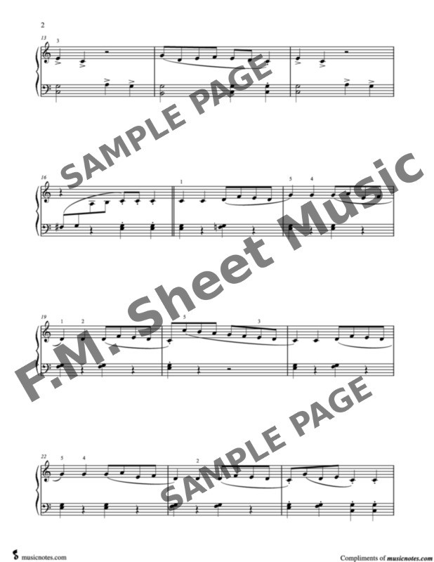Can Can (Easy Piano) By - F.M. Sheet Music - Pop Arrangements by ...